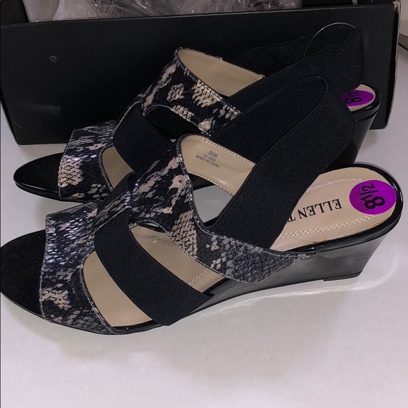 NWT Ellen Tracy Idol Snakeskin Sandals, Size 8.5 - Picture 2 of 6